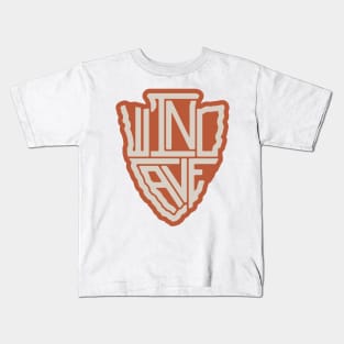 Wind Cave National Park name arrowhead Kids T-Shirt